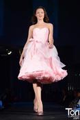 Image of Double Layer Pink Prom Dress