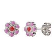 Image of Pink Daisy Love Stud Earrings