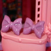 Image of Lavender Bow Stud Earrings