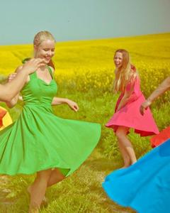 Image of Plain Green Halterneck Dress