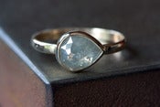 Image of Silver-Grey Rose Cut Diamond in 14kt Yellow Gold