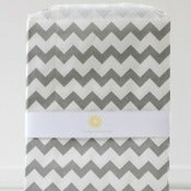 Image of Large Gray Chevron Bags
