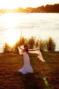 Image of CHANTAL-3 Tierd Ruffled Trim Beaded Shawl