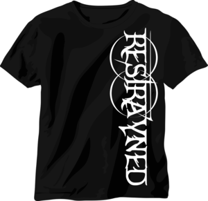 Image of Restrayned Going Down Logo T-Shirt (Black/White)