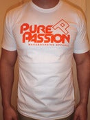 Image of Orange Neon Logo White T