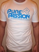 Image of Blue Neon Logo White T