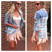 Image of retro plaid oversized shirt
