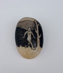 Image of Egg-Shaped Scene with Women and Plants