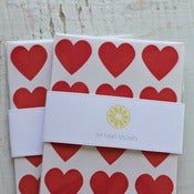 Image of 144 Red Heart Stickers