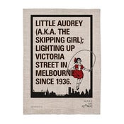 Image of iconic neon tea towel - 100% linen