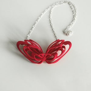 Image of Ribbon Necklace Pink
