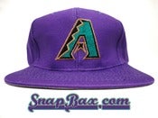 Image of Vintage Deadstock Arizona Diamondbacks Twins Purple Snapback Hat Cap