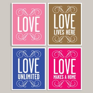 Image of Custom LOVE Prints ♥ Series 2 ♥  (choice of 30 colours) - 20x25cm