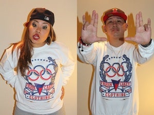 Image of Fr3sh & Cakey "Olympics" Unisex Crew Neck Sweater in White