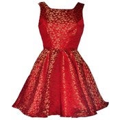 Image of 40% OFF! Red Midas Jacquard Party Dress