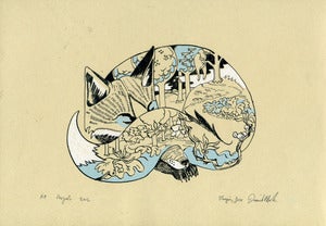 Image of Sleeping Fox - Limited Edition Screen Print