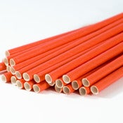 Image of Tangerine Solid Paper Straws