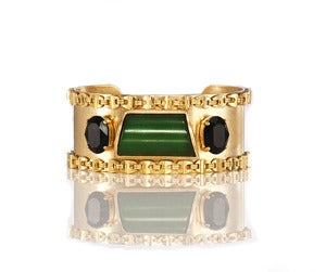 Image of Nixxi Cuff -green and gold