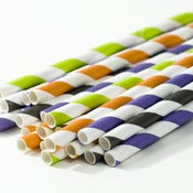 Image of Halloween Stripe Paper Straws
