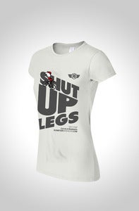 Image of #ShutUplegs Cycling T-Shirt Womens White