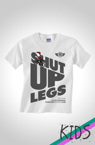 Image of #ShutUplegs Cycling T-Shirt Kids White