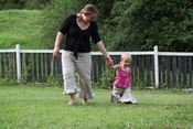 Image of Little Girl's Oatmill Linen with Ruffles 