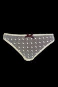 Image of See through cream polka dot knickers- panties 