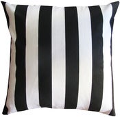Image of Black & White Stripe 16" x 16" Pillow