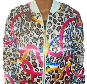 Image of Queen Cheetah Silk Cropped Jacket