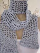 Image of Waffle Scarf in Ice Blue