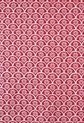 Image of "Fan" handprinted fabric {red}