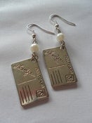 Image of Seaside Postcard Nautical Seaside I love You Earrings with Pearl Detail