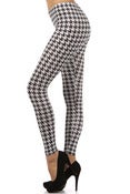 Image of black and white Houndstooth leggings