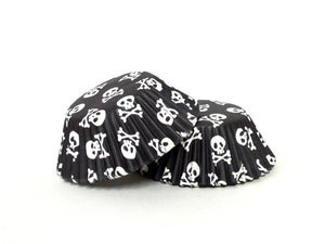 Image of Black & White Skull Cupcake Papers