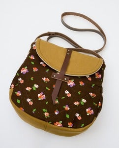 Image of -S O L D- the perfect crossbody (vintage chocolate brown floral)