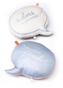 Image of Coussin bulle boîte à musique * Tu dors mon poussin ? * Coton biologique