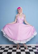 Image of Dusky Pink Satin Dress