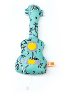 Image of Petit ukulélé boîte à musique * modèle "Arbres & petits animaux"