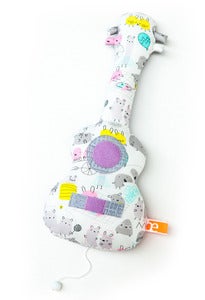 Image of Petit ukulélé boîte à musique * modèle "Petits monstres #2"