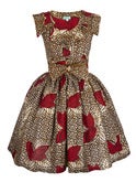 Image of Lab Shirt Dress (Cream & Red Cocoa)
