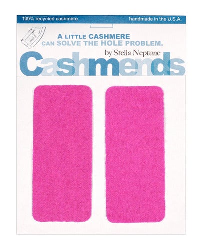 Image of Iron-On Cashmere Elbow Patches - HOT PINK - Limited Edition!