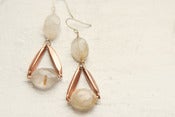 Image of Rutilated Quartz and Vintage Copper Accent Earrings
