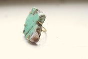 Image of Freeform Chrysoprase Prong Set Ring