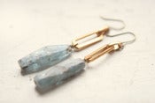 Image of Brazilian Kyanite & Vintage Accent Earrings