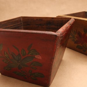 Image of Hand Painted Timber Bowl 
