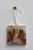 Image of Original art by Melissa Payne Baker - 3"x3" Itty Bitty Cyprus I
