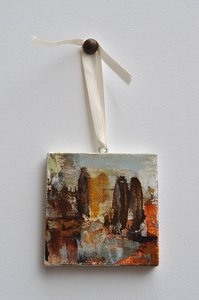 Image of Original art by Melissa Payne Baker - 3"x3" Itty Bitty Cyprus I