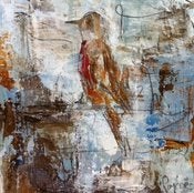 Image of Original painting by Melissa Payne Baker - 6"x 6" Tweet II