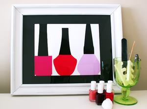 Image of "Vintage Nail Polish Bottles" Art Print