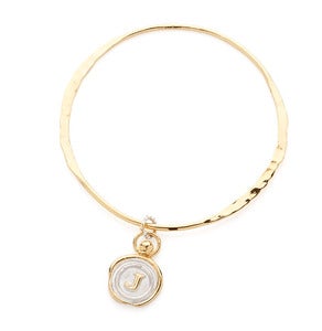Image of Mini Personalised Gold Wax Seal Bangle